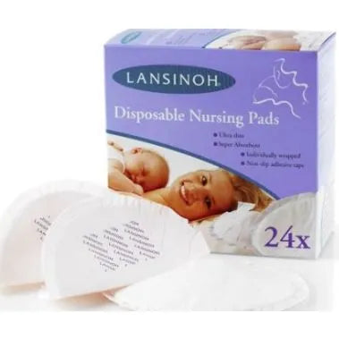 LANSINOH Coussinets d'Allaitement Jetables, 24 coussinets