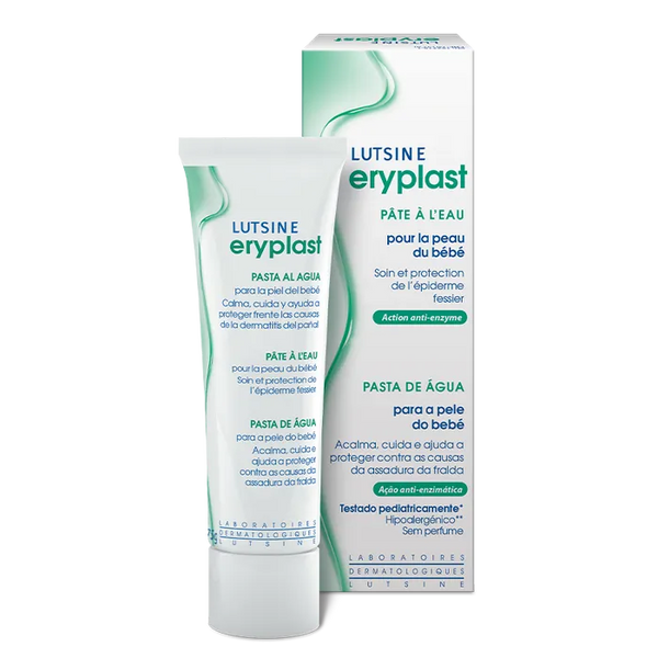 LUTSINE ERYPLAST - Pâte à l'Eau - Soin et Protection de l'Epiderme Fessier Bébé, 75g