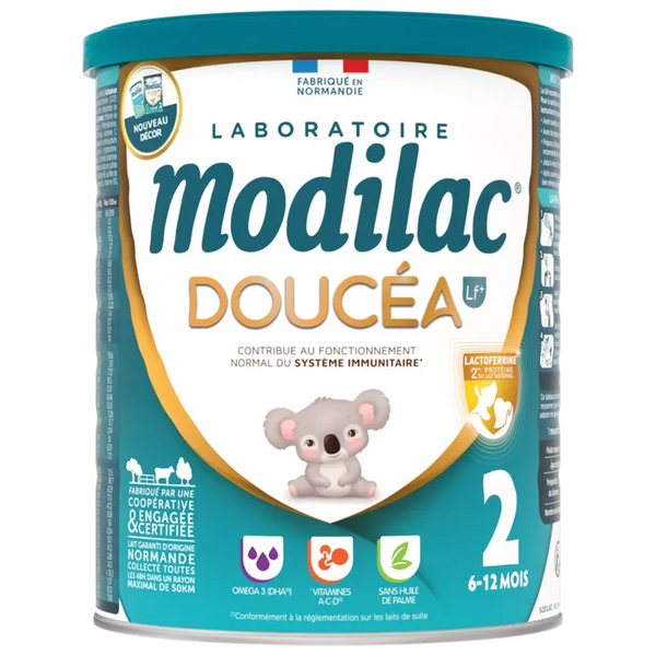 MODILAC DOUCEA - Lait en Poudre 2ème Âge - De 6 à 12 mois, 820g