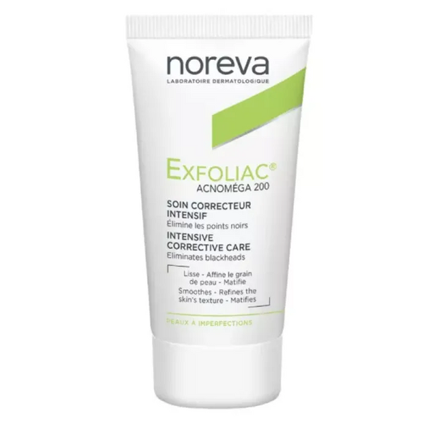 NOREVA EXFOLIAC - Acnomega 200 Soin Correcteur Intensif - Visage - Peaux à Imperfections, 30ml