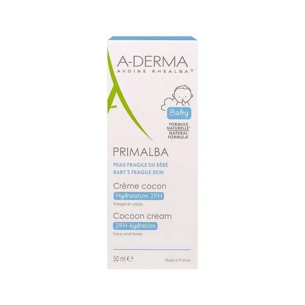 A-DERMA PRIMALBA - Crème Cocon - Visage et Corps - Peau Fragile du Bébé, 50ml