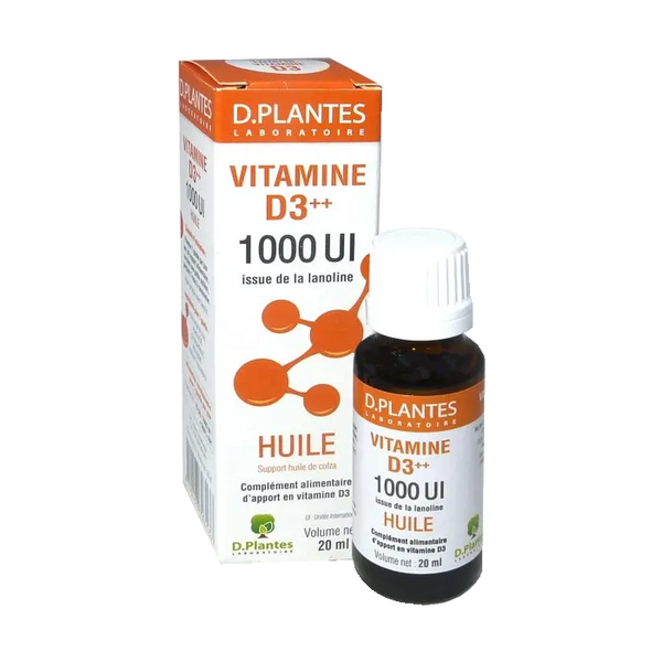 D.PLANTES Vitamine D3++ 1000UI Huile, 20ml