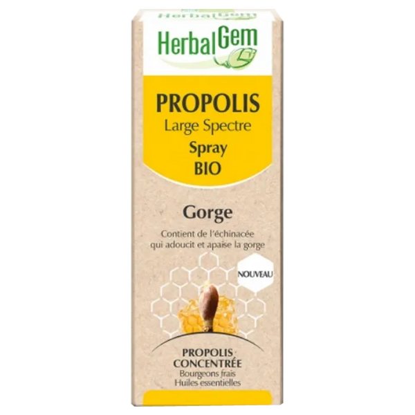 HERBALGEM Spray Propolis Large Spectre Bio, 15ml