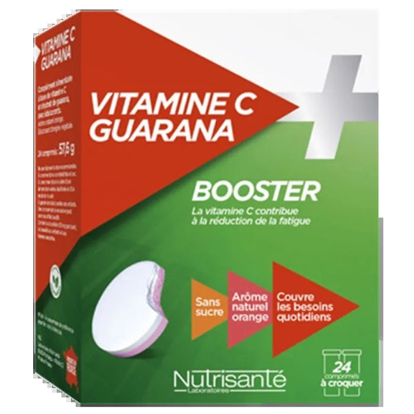 NUTRISANTE Vitamines C + Guarana, 24 Comprimés à Croquer