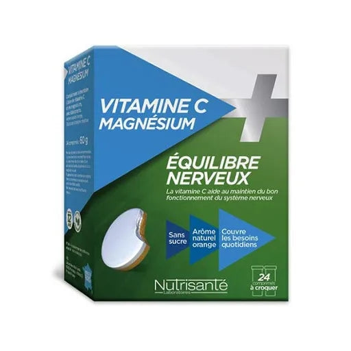 NUTRISANTE Vitamine c + magnésium, 24 comprimés