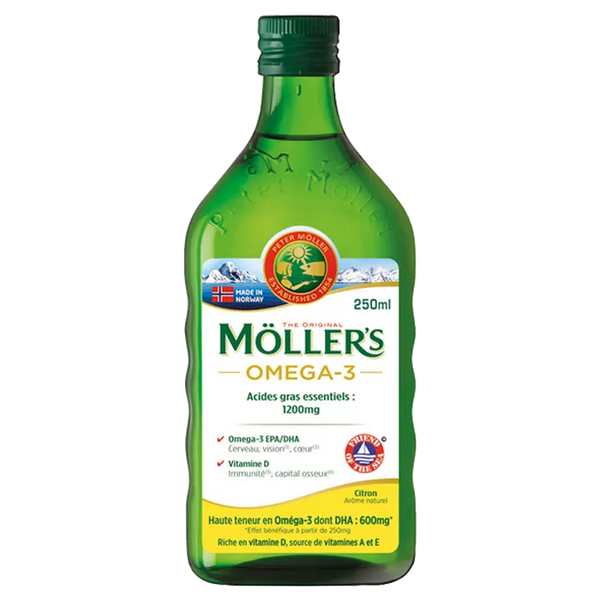 PHARM'UP MOLLER’S OMEGA-3 - Huile de Foie de Morue Arôme Citron, 250ml