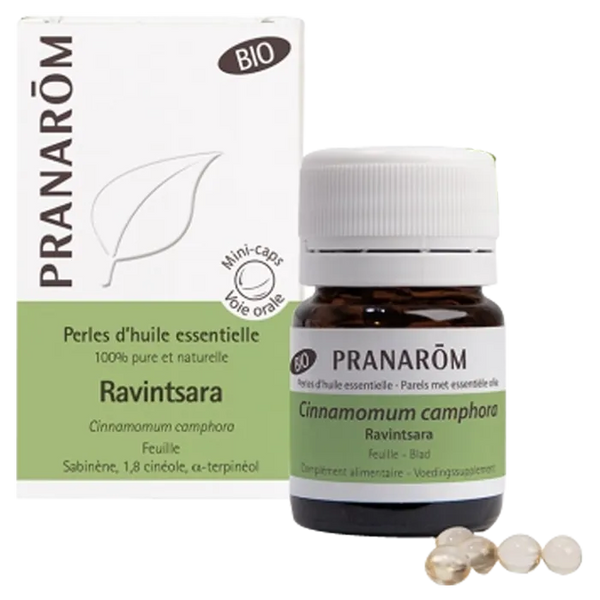 PRANAROM Perles de Ravintsara Bio, 60 minicaps