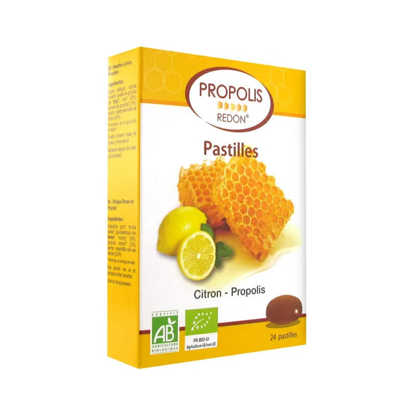 REDON Pastilles à sucer bio goût citron - 24 pastilles