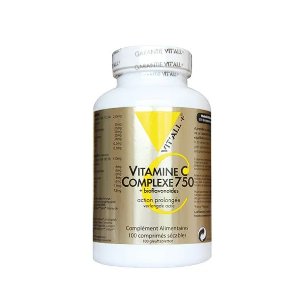 VITALL+ Vitamine C Complexe 750, 100 Comprimés