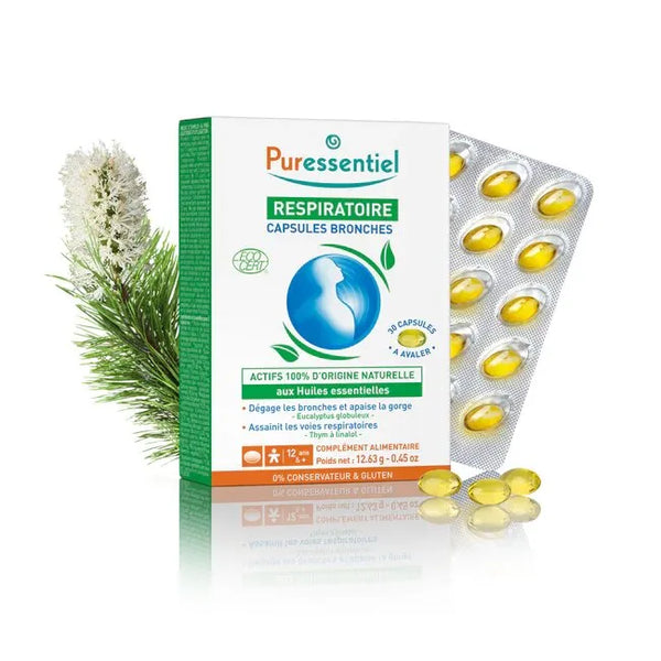 PURESSENTIEL RESPIRATOIRE - Capsules Bronches, 30 capsules