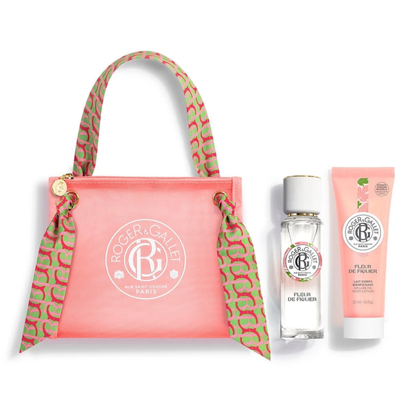 ROGER & GALLET TROUSSE - FLEUR DE FIGUIER - Eau Parfumée Bienfaisante 30ml + Lait Corps Bienfaisant 50ml