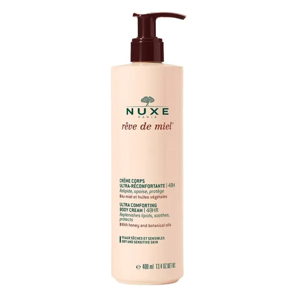 NUXE RÊVE DE MIEL - Crème Corps Ultra-Réconfortante 48h Offre Spéciale - Peaux Sèches et Sensibles, 400ml