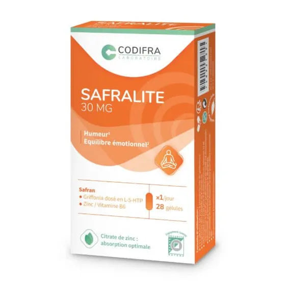 CODIFRA SAFRALITE - Humeur et Équilibre Émotionnel 30mg, 28 gélules