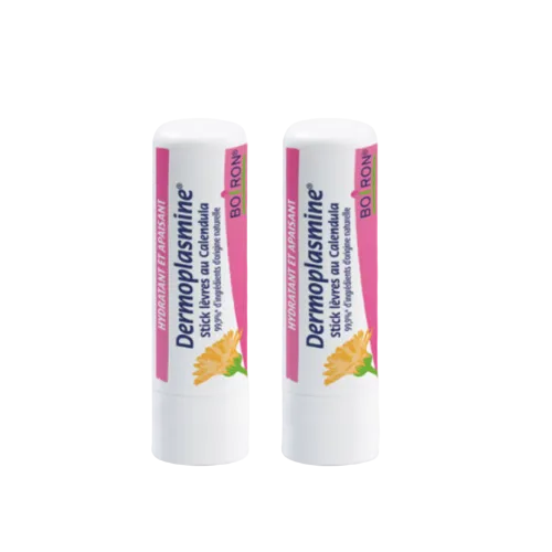BOIRON DERMOPLASMINE - Stick Lèvres au Calendula Lot de 2, 2x4g
