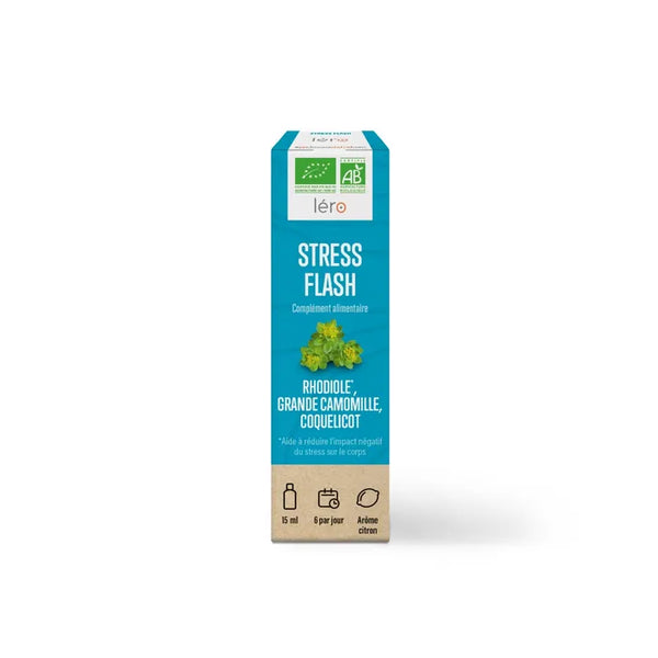 LÉRO Stress Flash BIO - Arôme Citron, 15ml