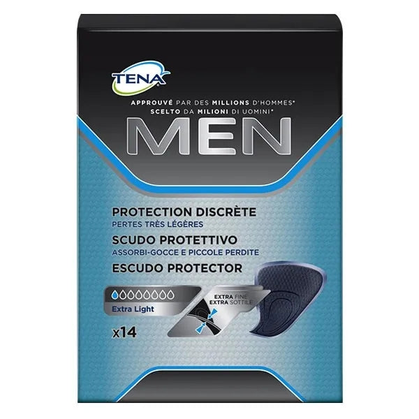 TENA MEN EXTRA LIGHT - Protection Urinaire Discrète, 14 unités